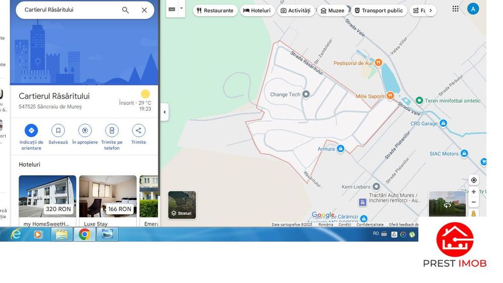 Parcela de 500 mp teren intravilan de vanzare , cartierul Rasaritului,