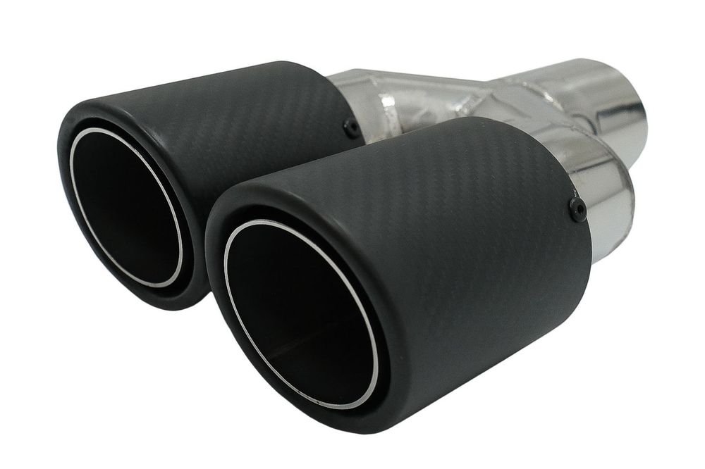 Toba Ornament Evacuare Fibra Carbon Mat Orificiu de admisie 5.8 cm Par