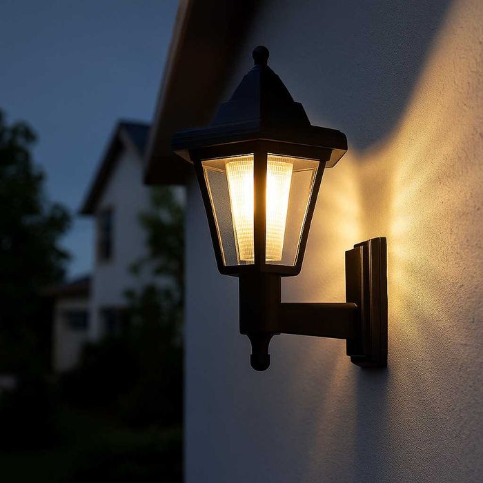 LED соларна стенна лампа