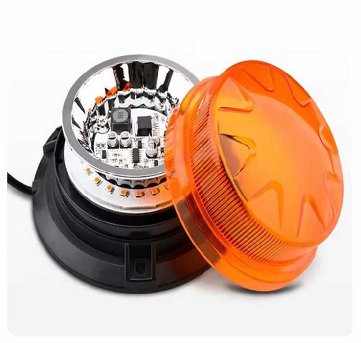Аварийна LED Сигнална лампа-маяк 12/24V с МАГНИТ.