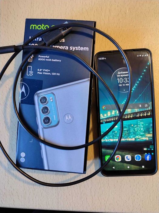 Телефон Motorola g60 кутия зарядно