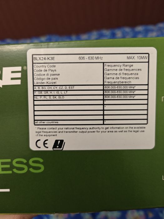 Микрофон Shure BLX24E/B58