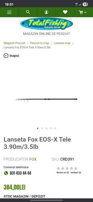Lanseta Fox eos tele 3.90m