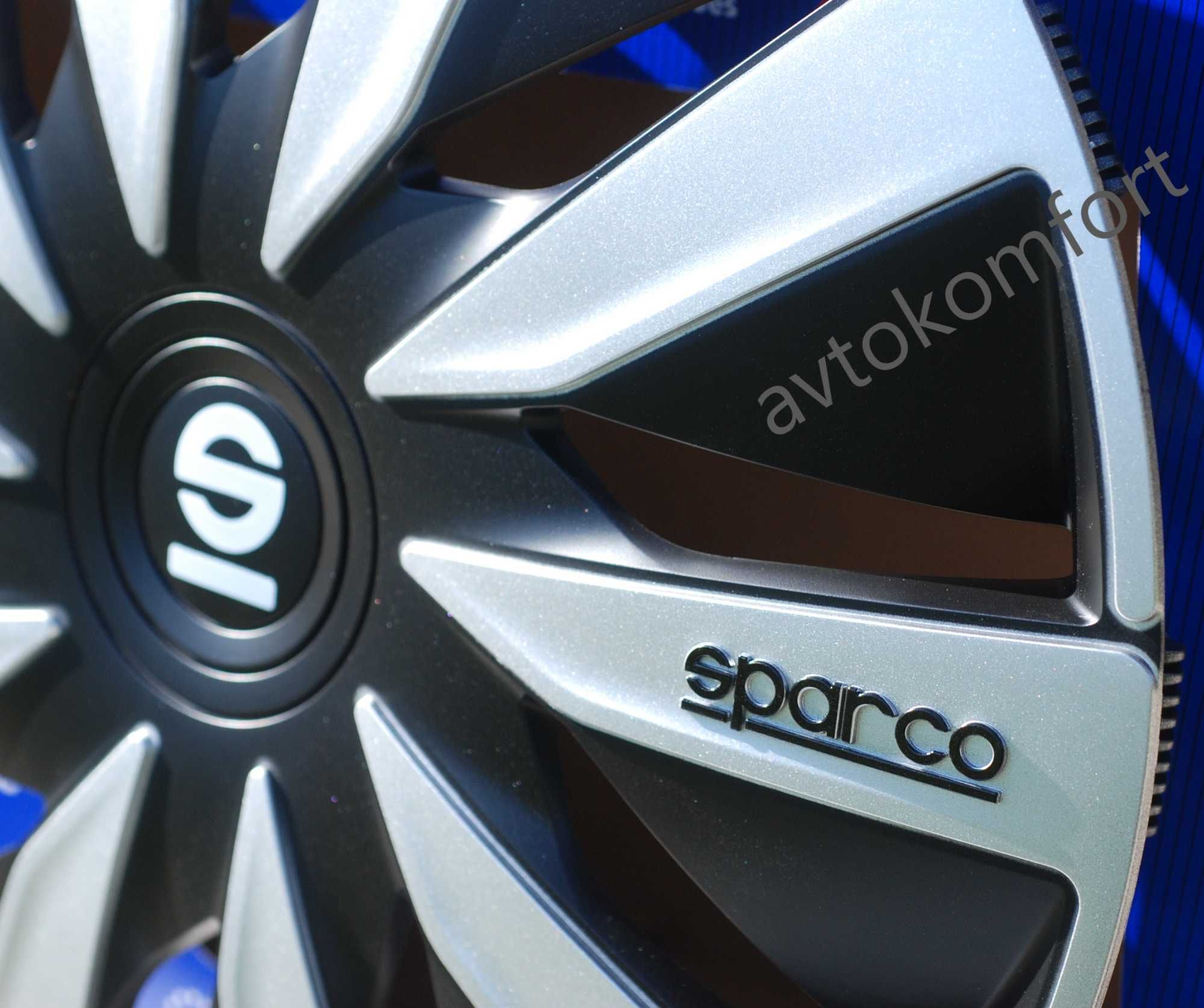 Sparco Двуцветни Тасове  Капаци За Джанти 15" Или 16" Черно Сиво