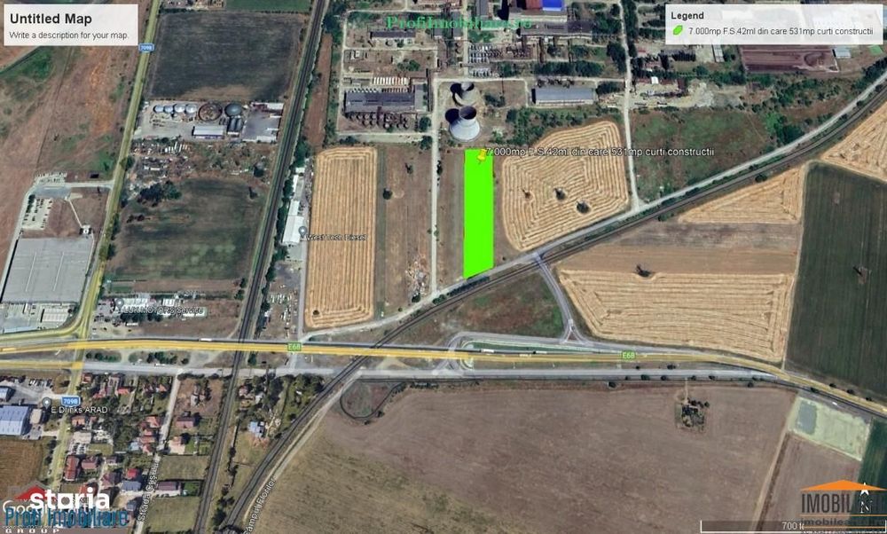 Teren 7.000mp din care 531mp constructii anexa, zona comerciala, indus