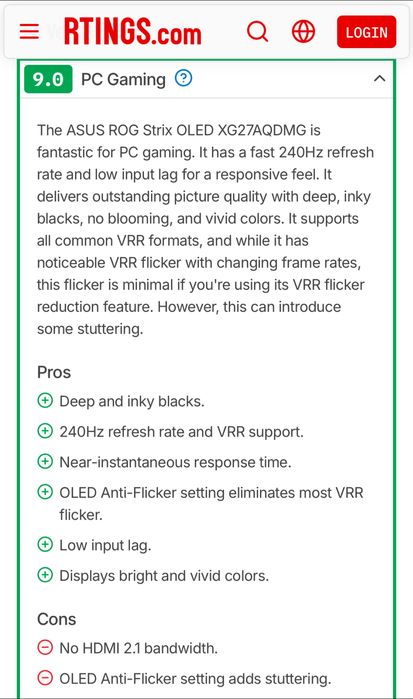 Монитор 27'' ASUS ROG Strix OLED XG27AQDMG