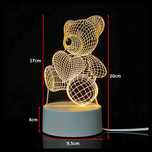 Декоративна 3D LED нощна лампа Мече