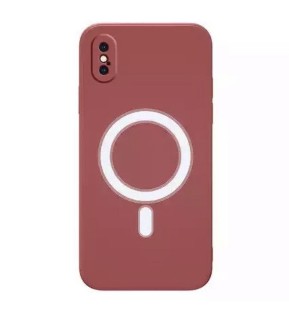 Iphone X XS Husa MagSafe Magnetic erle Silicon Colorat Alcantara Insid