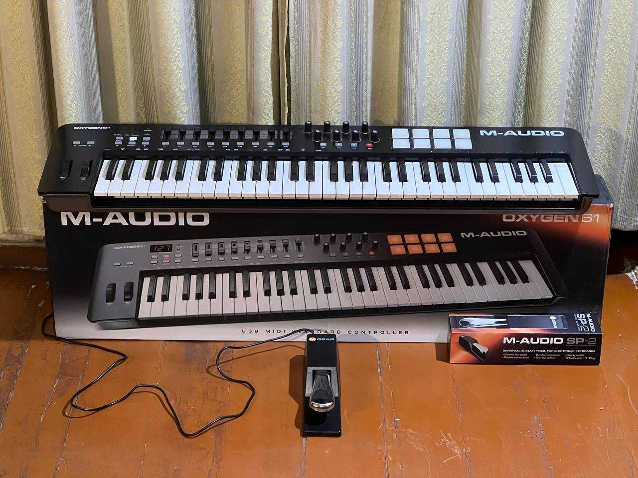 MIDI-клавиатура M-Audio Oxygen 61 + педаль M-Audio SP-2
