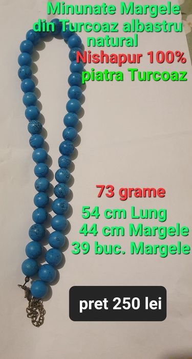 Margele din Turcoaz albastru natural