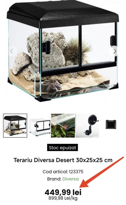 Terariu Diversa Desert 30x25x25 cm