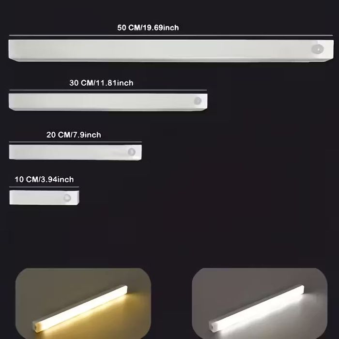LED лампи със сензор за движение – комплект 6 бр. | 4 размера |