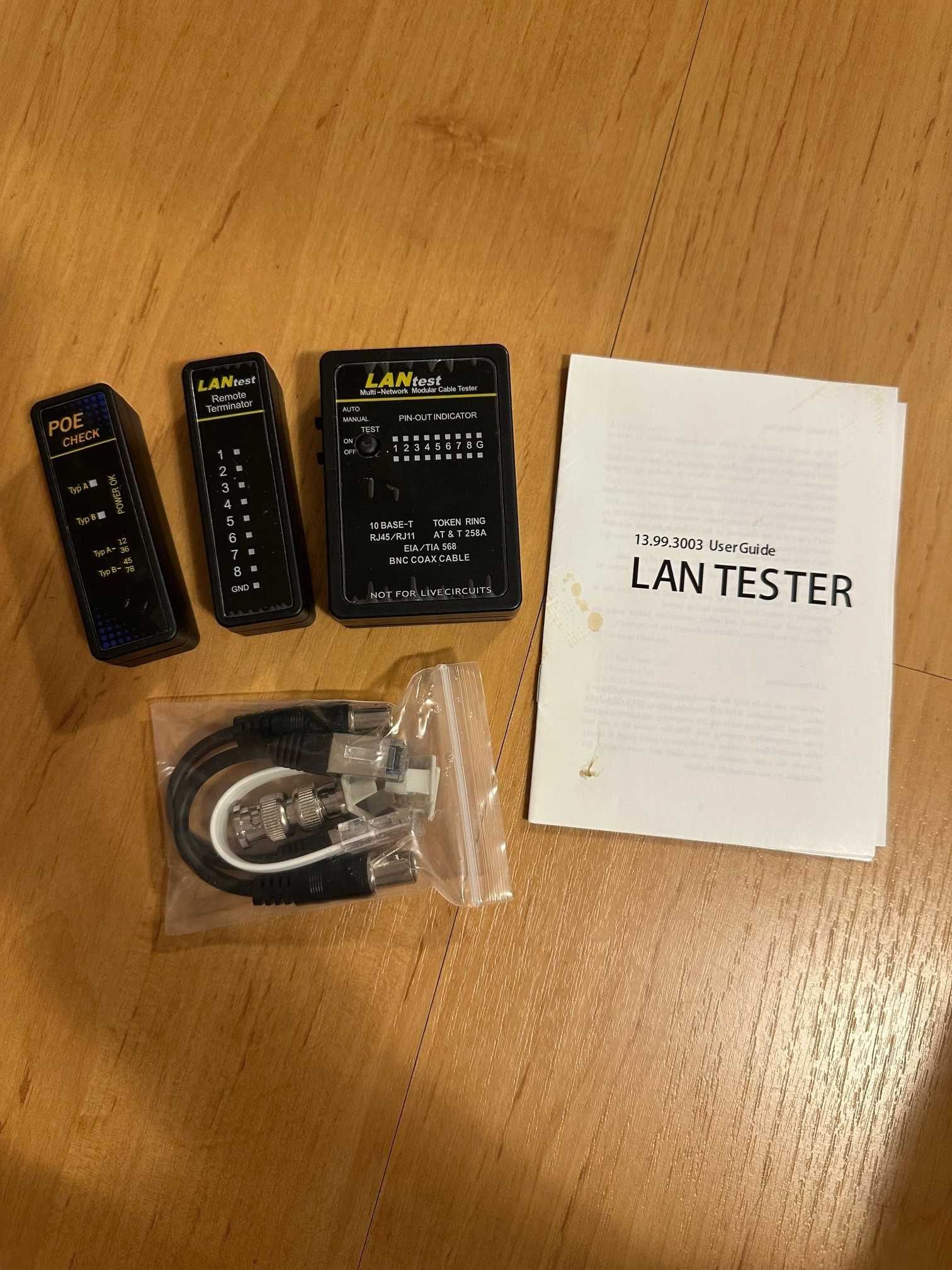 Тестер за LAN/Coax кабели и PoE захранване Value BNC-UTP +POE