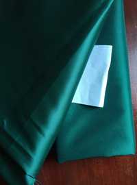 Ткань креп атлас плотный,матовый, зелёный.2 отреза.