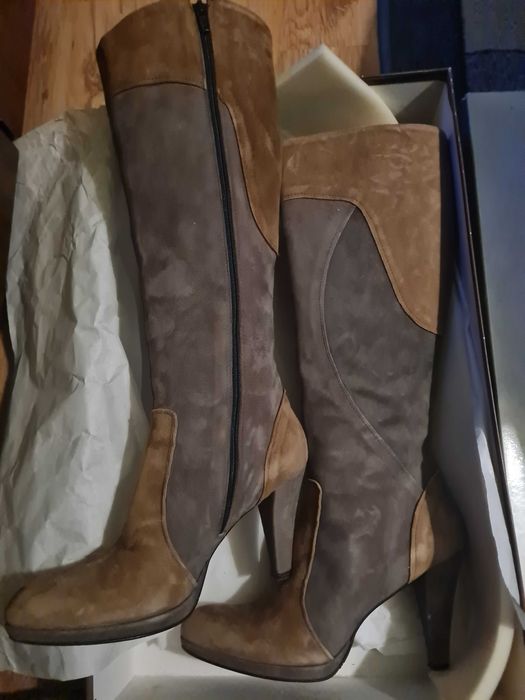 Италиански ботуши от естествен велур
