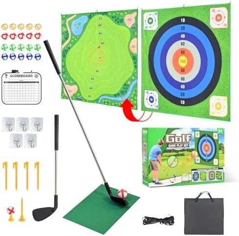 Нов Двустранен килим за голф дартс – тренировка и забавление у дома