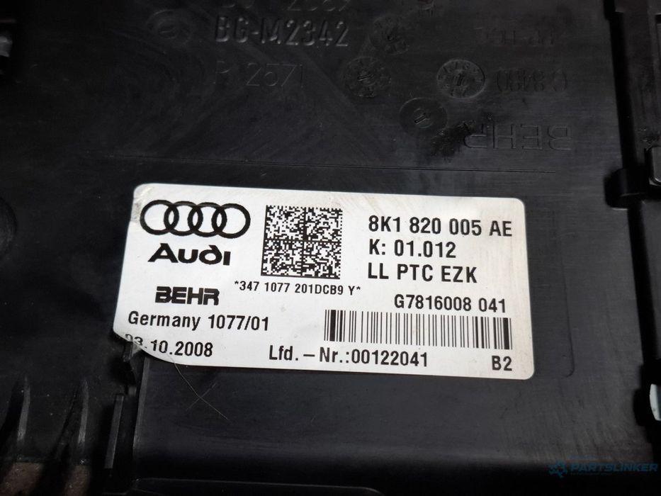 Carcasa ansamblu aeroterma goala AUDI A4 IV Avant 8K5, B8 2007 - 2015 TDI CAGA, CJCA, CMEA, CMFA 8K1820005AE