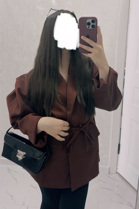 пиджак коричневый