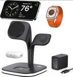 3-в-1 Безжична Зарядна Станция | iPhone MagSafe + Apple Watch + AirPod