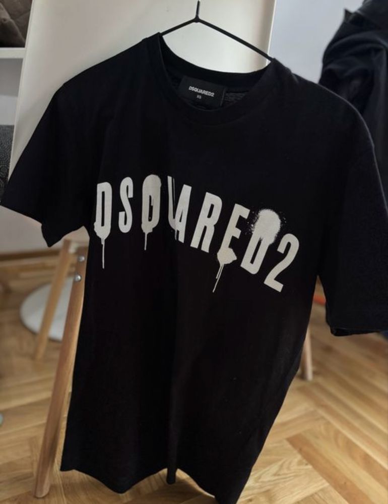 Дамска оригинална черна тениска Dsquared