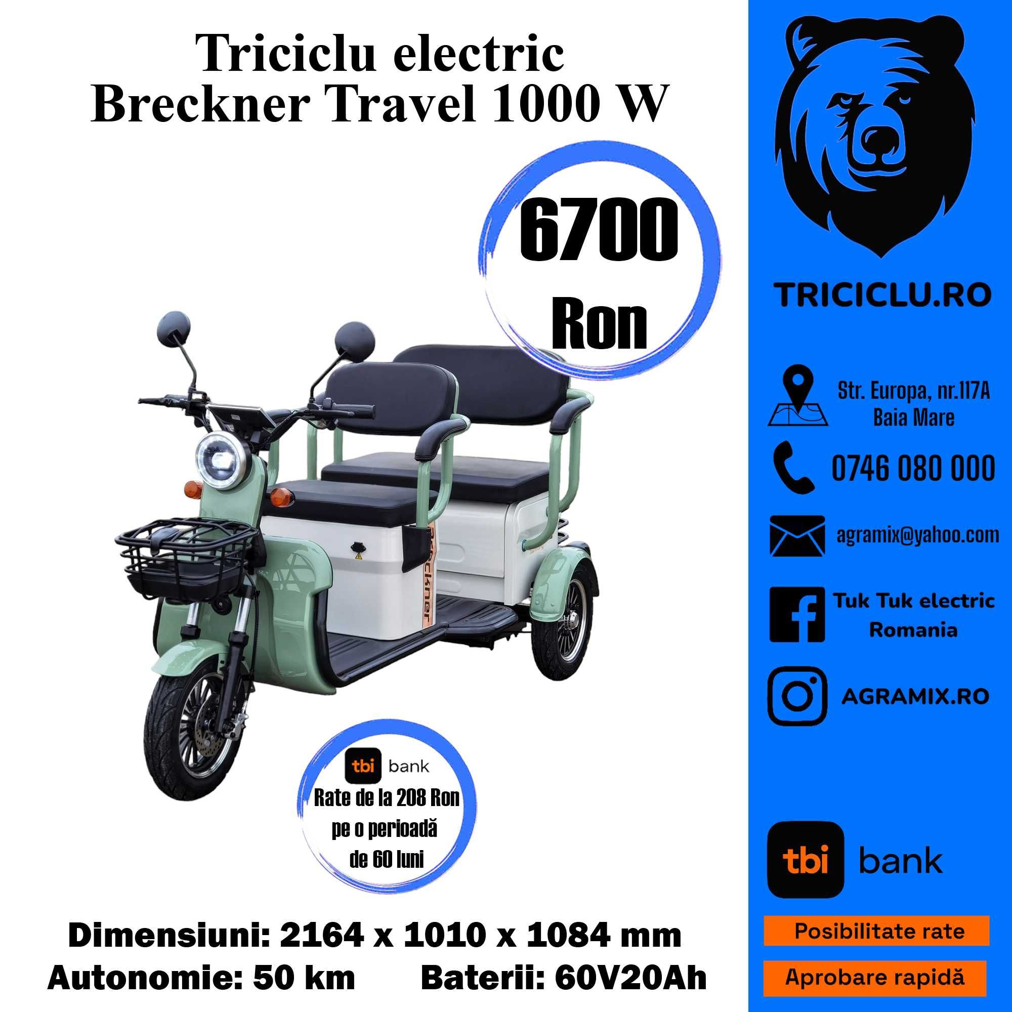 Triciclu electric nou Breckner Travel Agramix