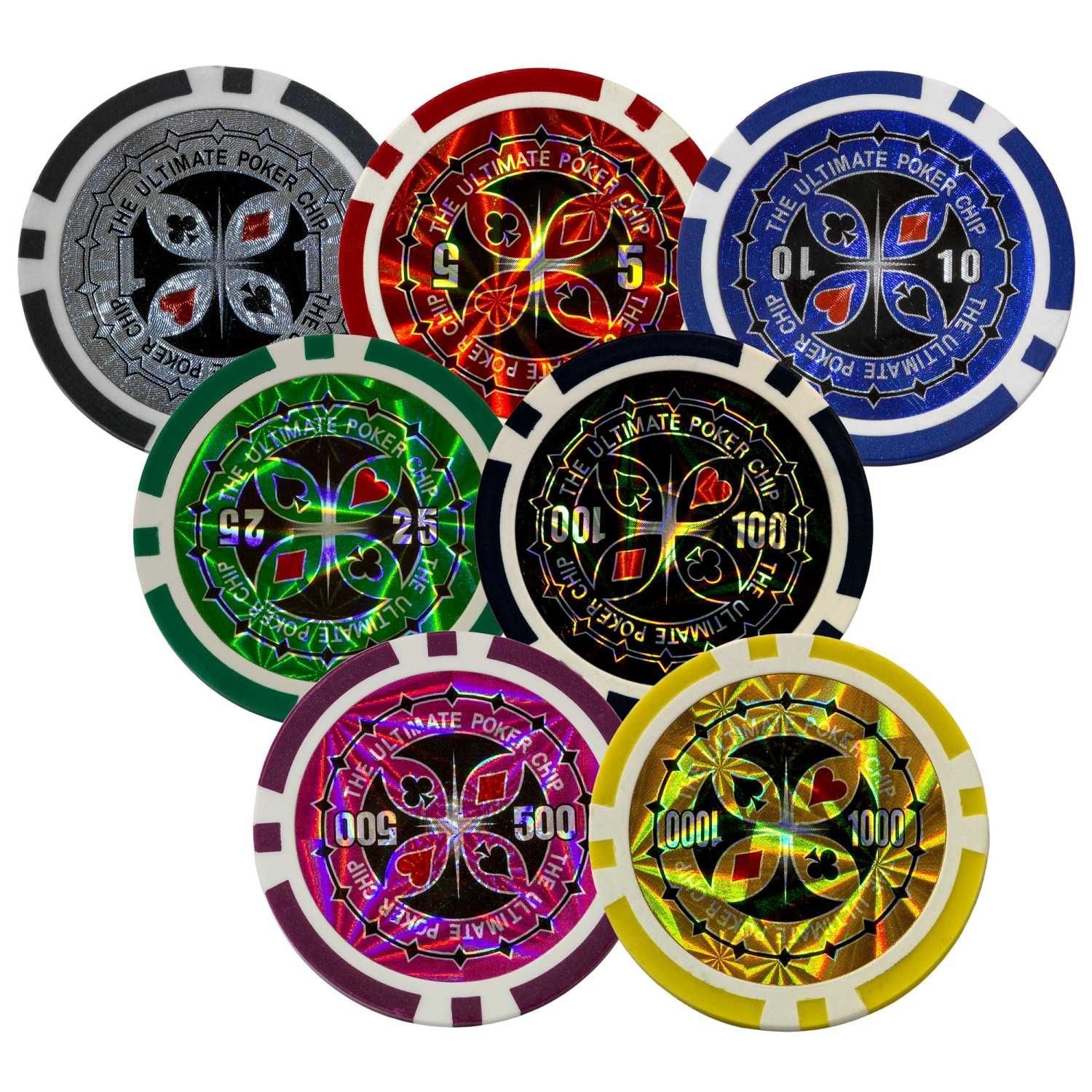 Set poker sigilat, GAMES PLANET®, 500 de jetoane, Black Edition