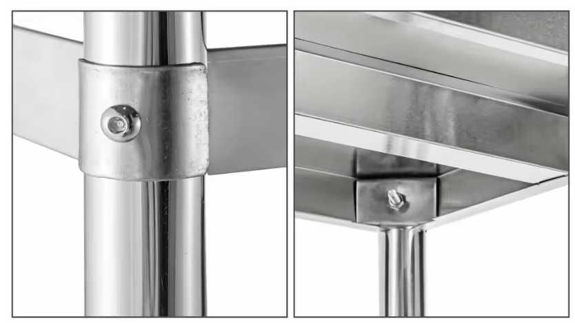 Raft de depozitare inox de bucatatie  4 polite 118x47x152cm