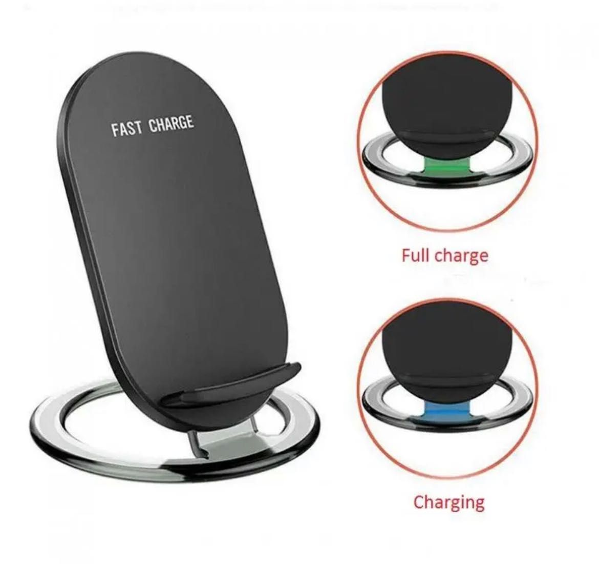 Incarcator Wireless 2 Coils Stand birou Fast Charge NOU