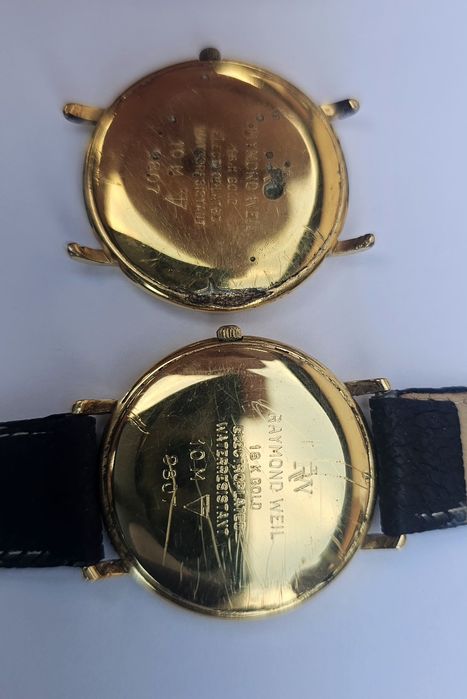Raymond Weil placate cu aur