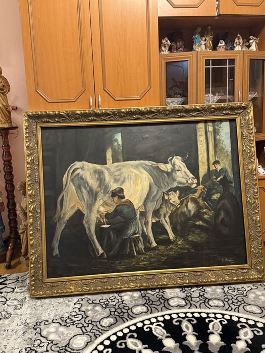 Tablou pe Panza Semnat Mare 140x115cm !!!