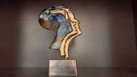Sculptură din bronz și sticlă - Yves LOHE