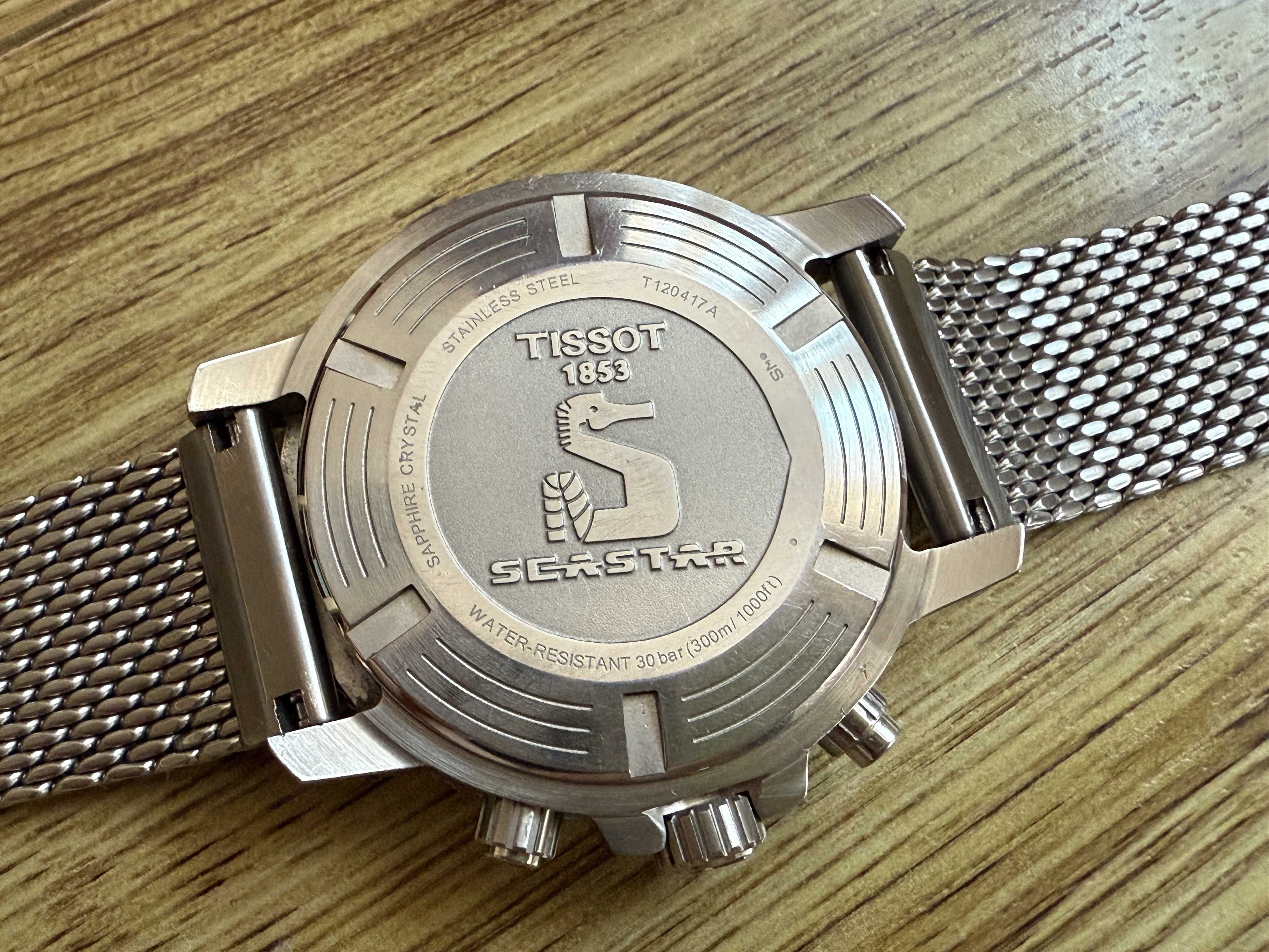 Tissot SeaStar 1000 Chronograph 45.5mm`Green Dial/Milanese Band