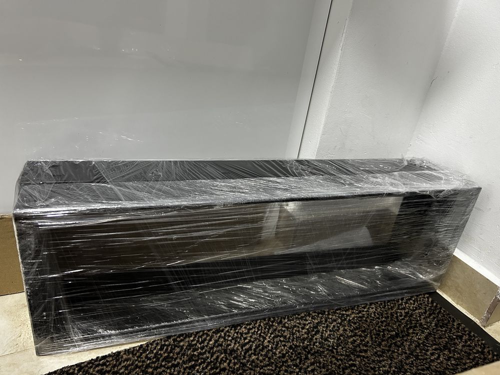 Picioare H20x62x6 cm negre vopsite în camp electrostatic