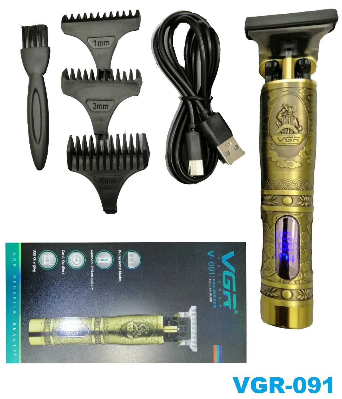 VGR V-091 Професионален акумулаторен електрически тример за коса