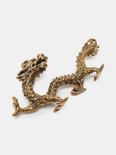Брелок сувенир, на ключи -  золотой дракон и бронзовый.