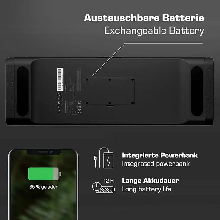 50W Hi-Fi Преносима Bluetooth Колона DOCKIN D FINE+ 2, 9600mAh