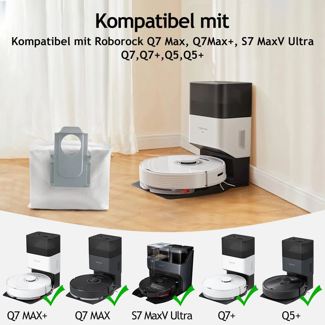 Торбички за прах,  Roborock Q7 MAX/Roborock Q7 MAX+/Roborock S7.