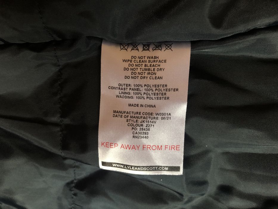 Lyle & Scott Earth Print Wadded Jacket ОРИГИНАЛ мъжко зимно яке XL