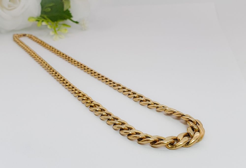 Lanț din aur de 14K model cuban gramaj 17,23 g