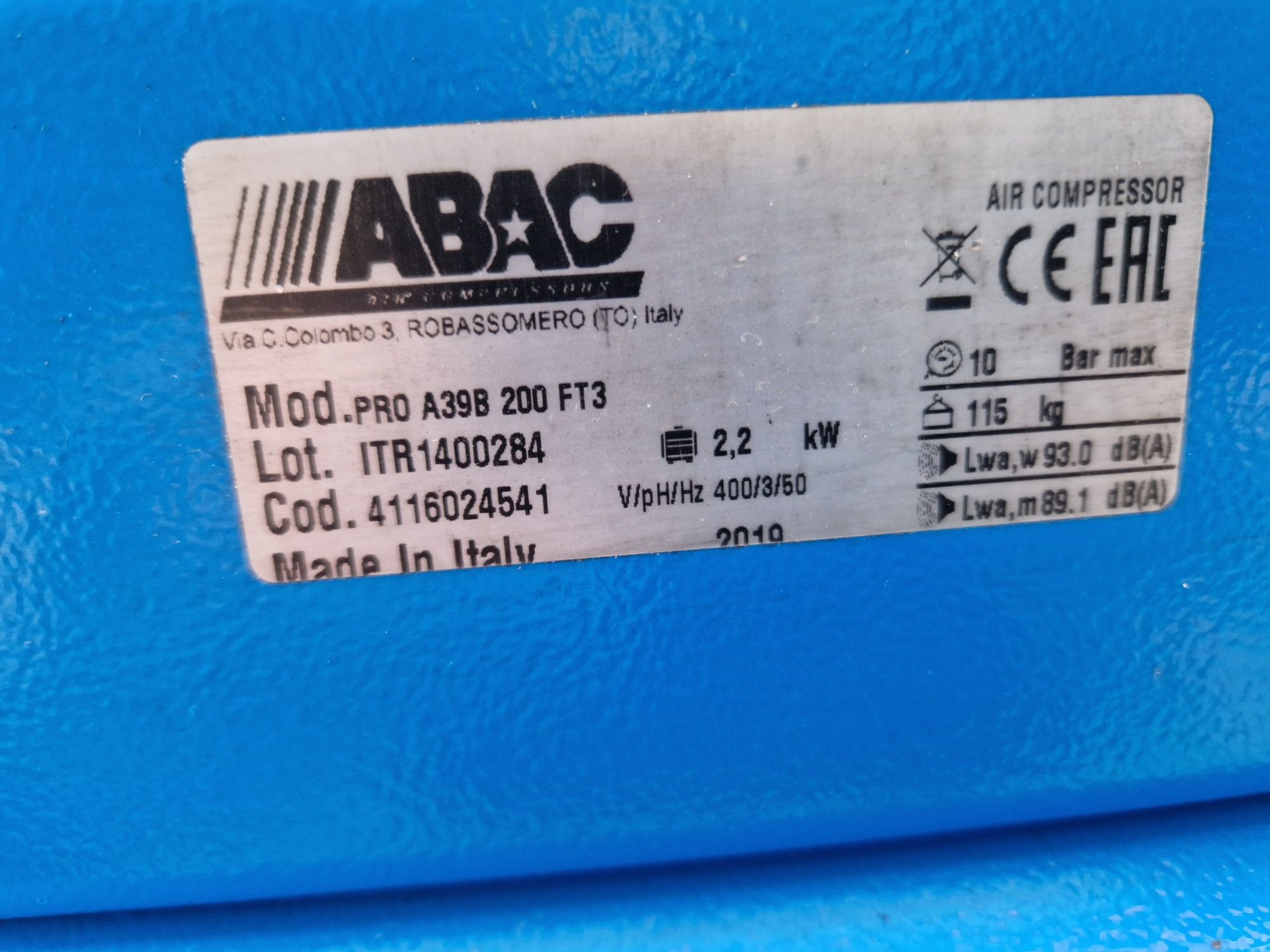 Compresor de aer ABAC 200