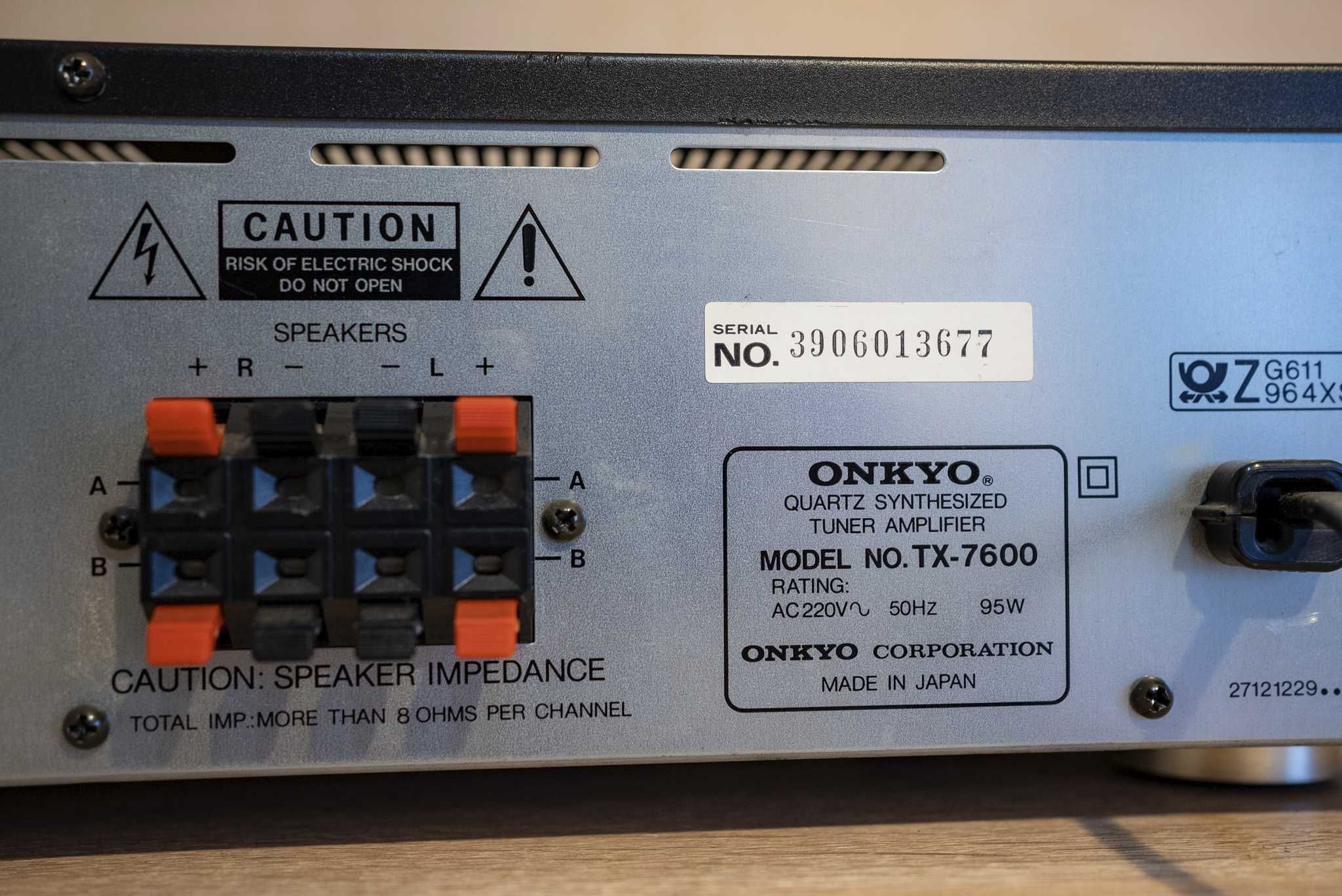 Amplituner Onkyo TX-7600, 35watts RMS, 6kg, 1989