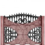 Gard beton Gotic 4 cu stâlpi simpli 1,6 m