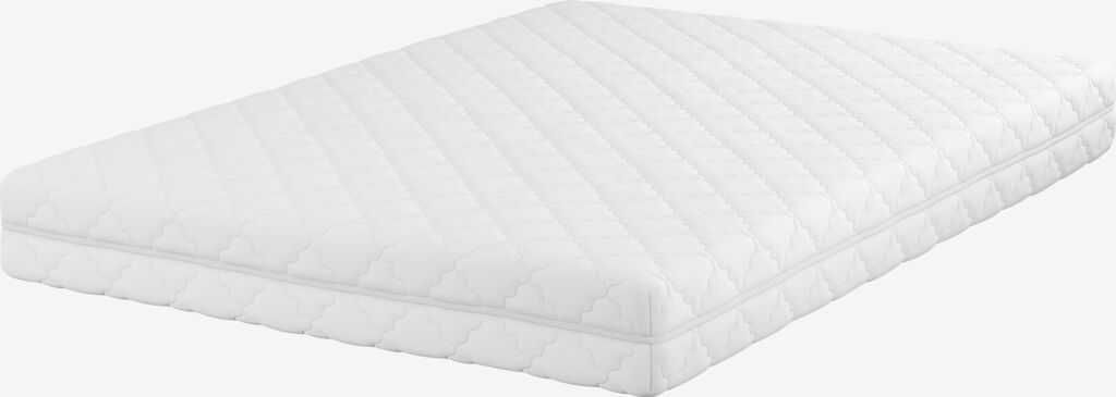 Cadru pat MANDERUP 140x200 stejar salbatic, cu somiera si saltea