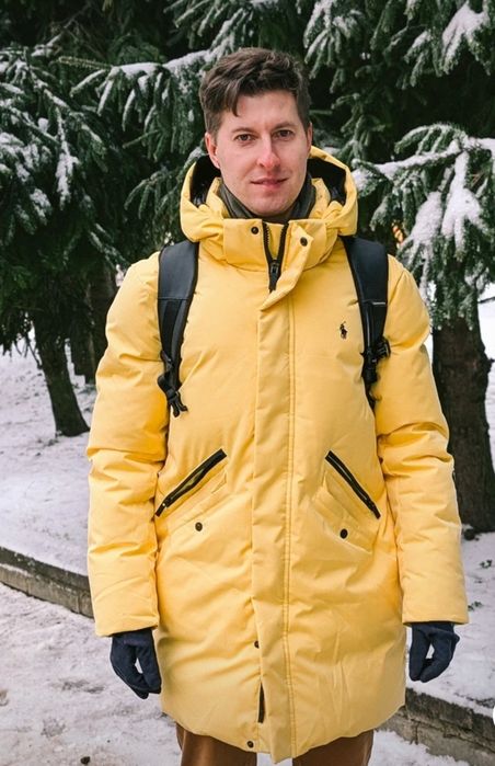 Куртка пуховик зимняя с капюшоном  тëплая, водонепроницаемая XL