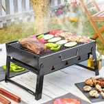 Gratar portabil si pliabil, compact,  pentru camping si gradina