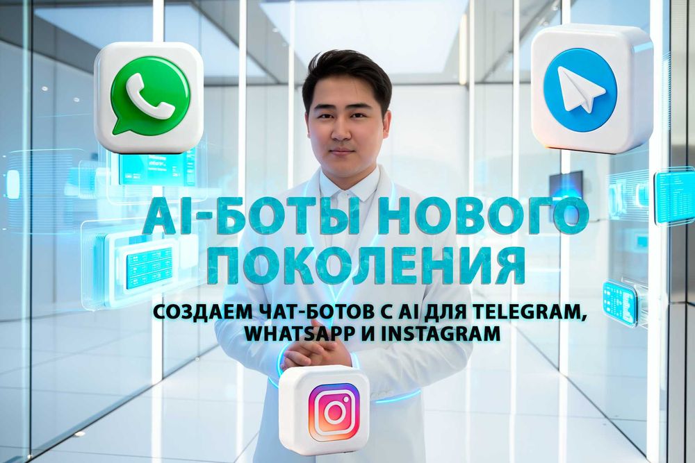 Создаем чат-ботов с AI для Telegram, WhatsApp и Instagram