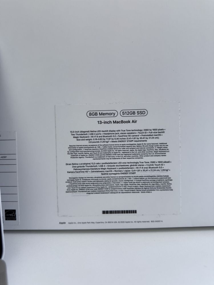 MacBook Air M1 – 512GB SSD / 8GB RAM – Като Нов!