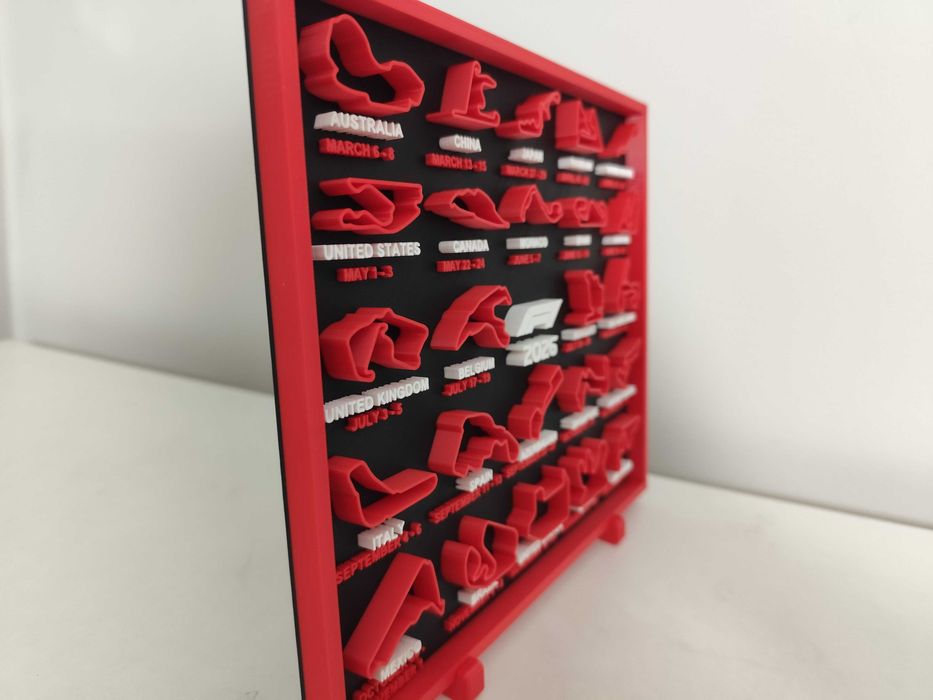 3д плакер календар Formula 1