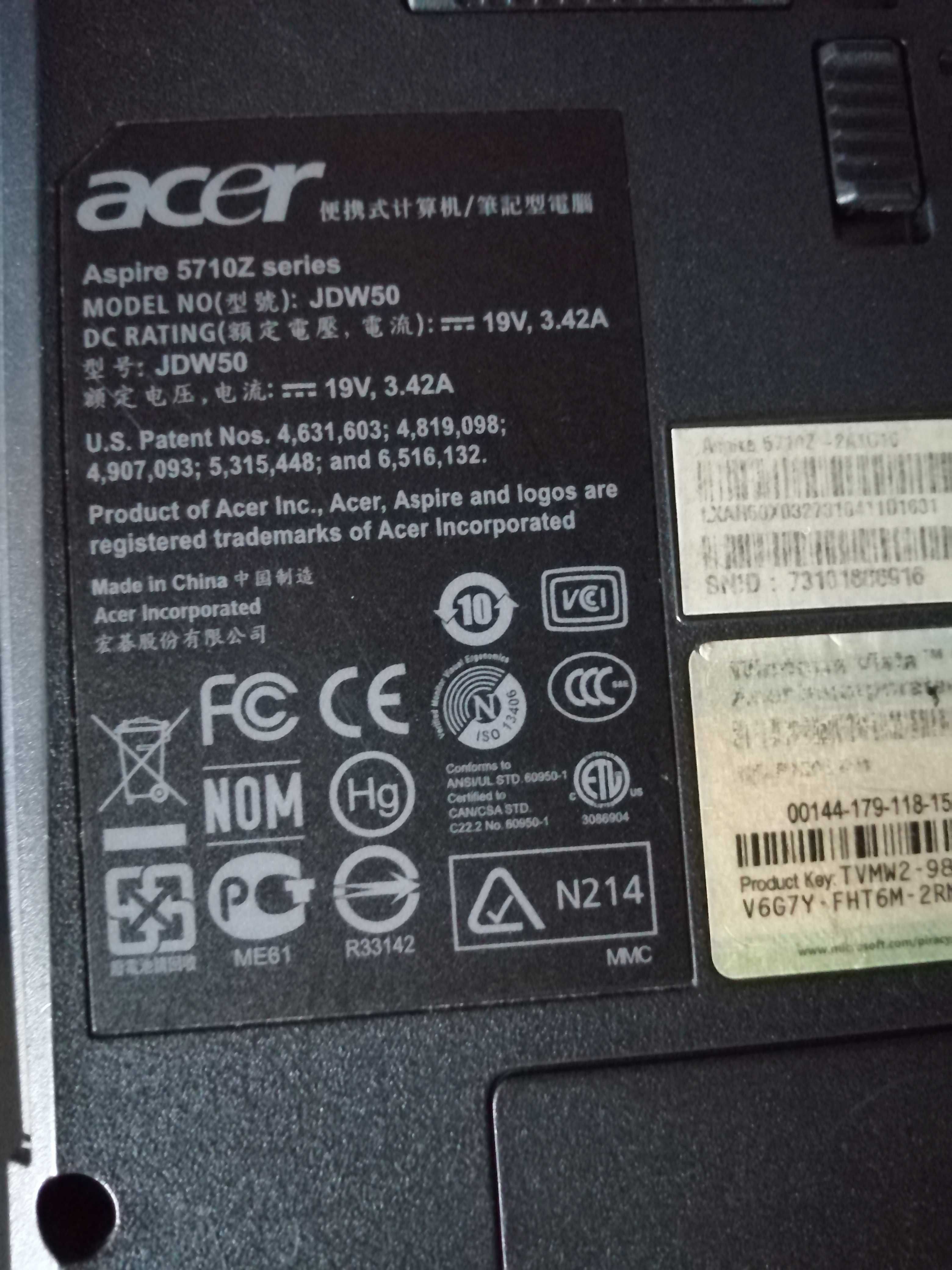 Лаптоп Acer Aspire 5710Z