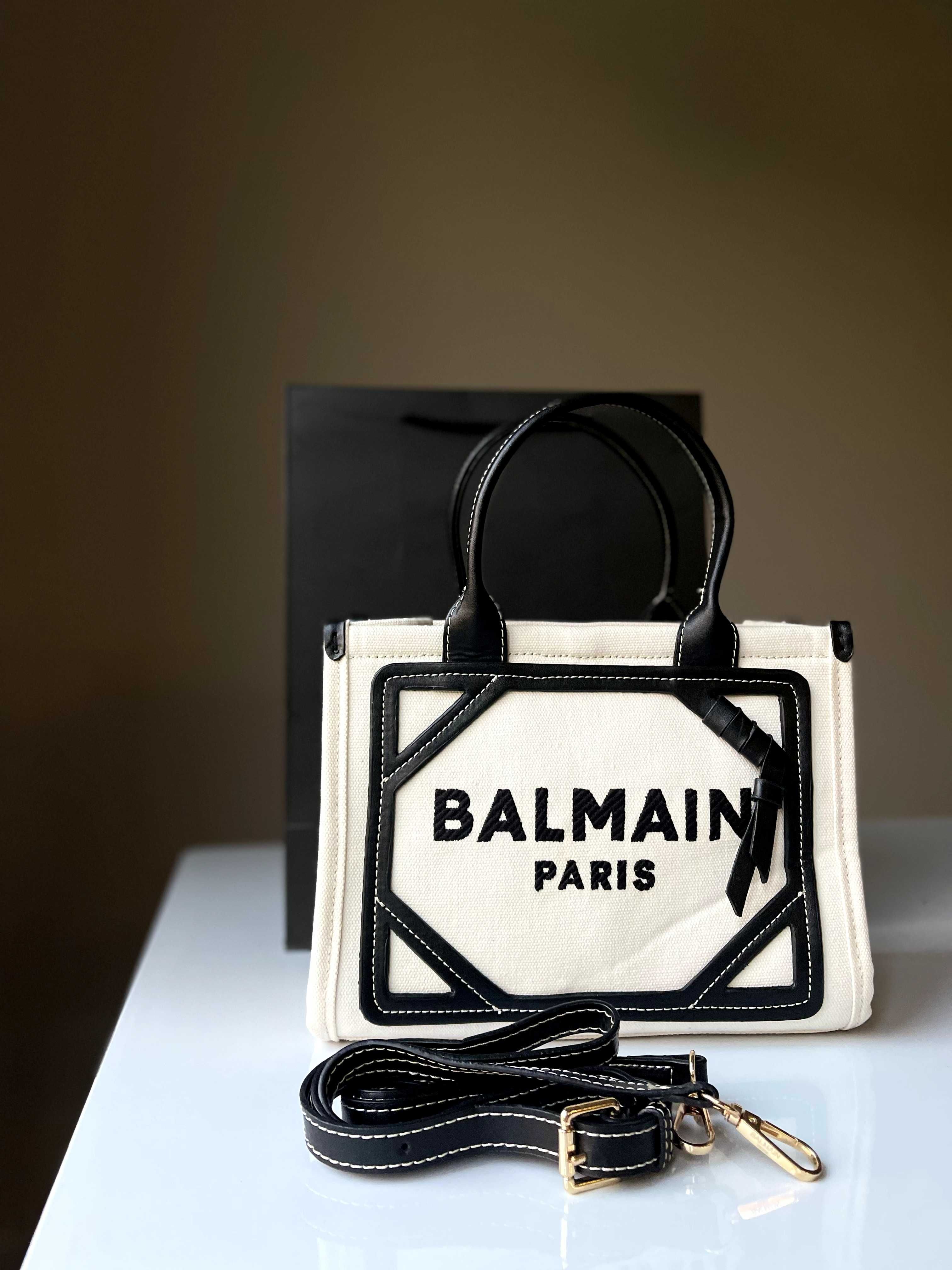 Poseta/Geanta Balmain Logo Embroidered B-Army Small Tote 19cm x 14cm